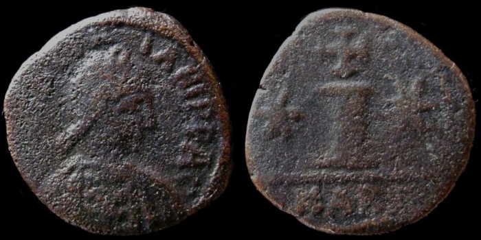 Decanummium de Justinien émis à Carthage