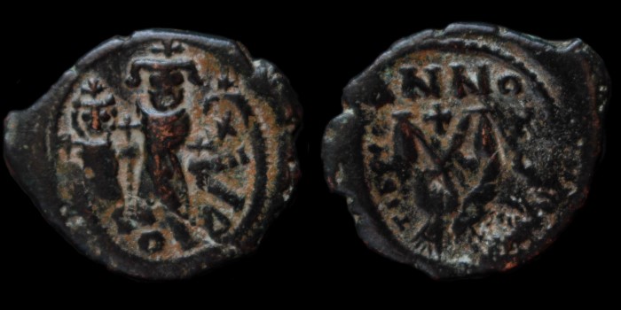 Follis d'Héraclius émis Constantinople