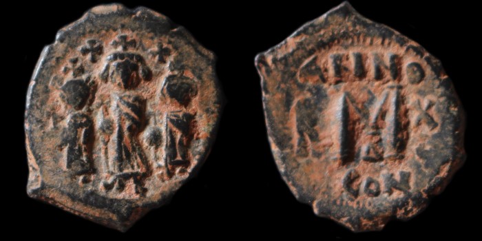 Follis d'Héraclius émis Constantinople