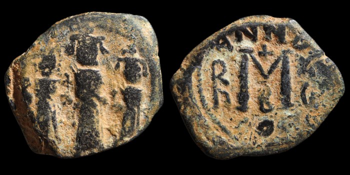 Follis d'Héraclius émis Constantinople