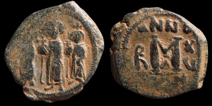 Follis d'Héraclius émis Constantinople