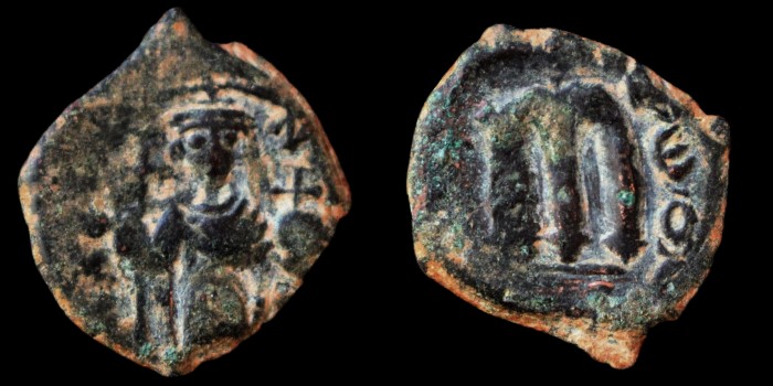 Follis de Constans II émis à Constantinople