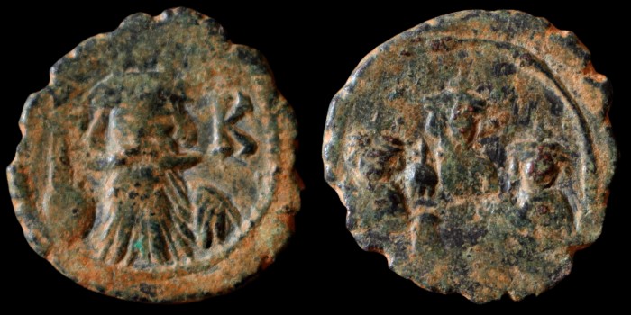 Follis de Constans II émis à Constantinople