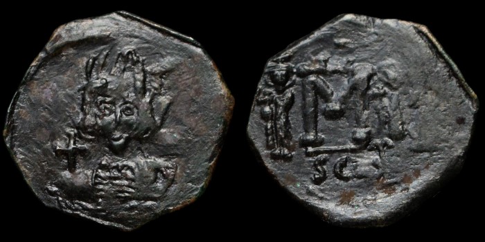 Follis de Constantin IV émis à Syracuse