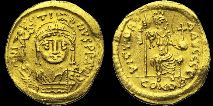 Solidus de Justin II émis à Constantinople