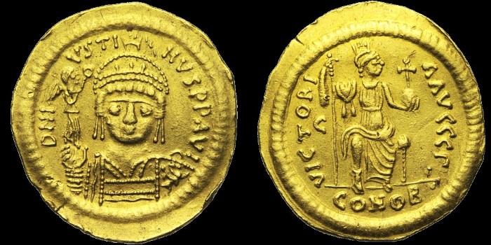 Solidus de Justin II émis à Constantinople