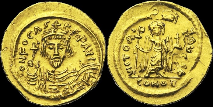 Solidus, 603-607, Constantinople. Off. ?. émis sous Phocas