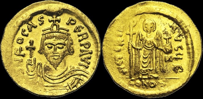 Solidus, 607-610, Constantinople. Off. ?. émis sous Phocas