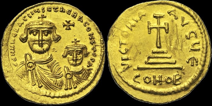 Solidus, 613-616, Constantinople. Off. ?. émis sous Héraclius