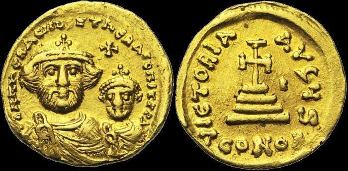 Solidus, 616-625, Constantinople. Off. ?. émis sous Héraclius
