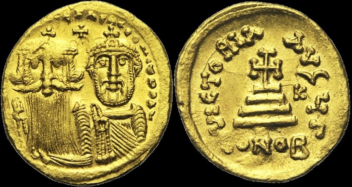 Solidus, 629-632, Constantinople. Off. G. émis sous Héraclius