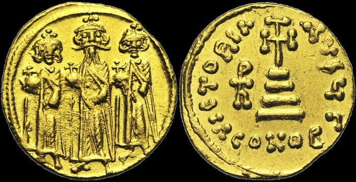 Solidus, 639-641, Constantinople. Off. G. émis sous Héraclius