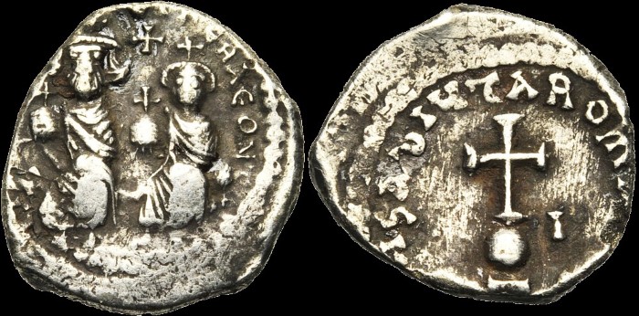 Hexagramme, 615-625, Constantinople. émis sous Héraclius