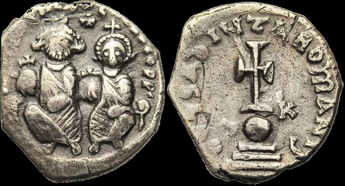 Hexagramme, 615-638, Constantinople. émis sous Héraclius