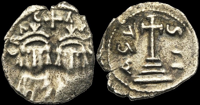 Tiers de Silique, 613, Carthage. émis sous Héraclius