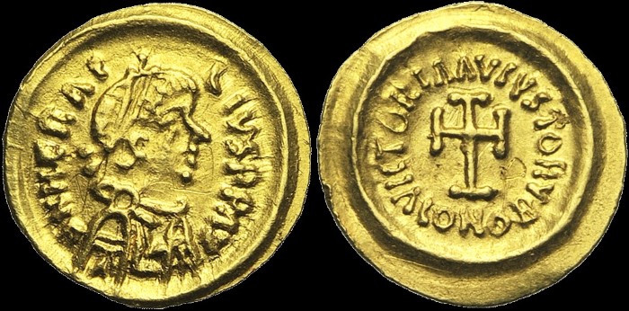 Tremissis, vers 613, Ravenne. émis sous Héraclius