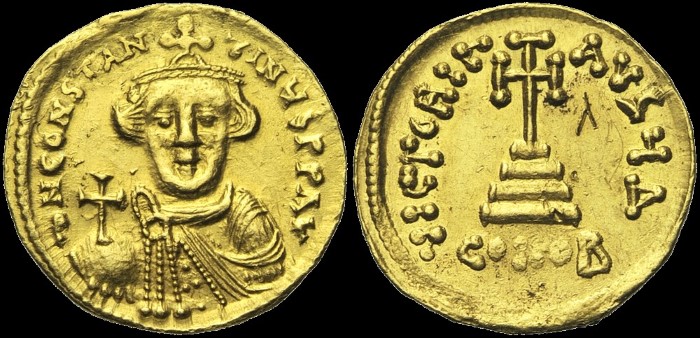 Solidus, 642-646, Constantinople. Off. ?. émis sous Constant II