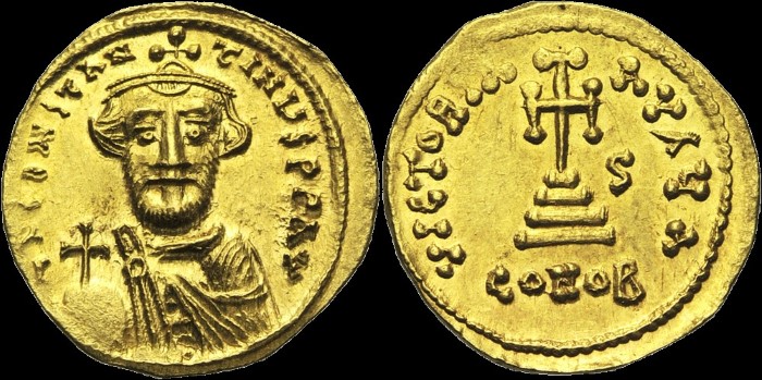 Solidus, 647-648, Constantinople. 6e indiction. Off. A. émis sous Constant II