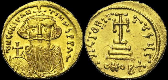 Solidus, 651-654, Constantinople. Off. G. émis sous Constant II