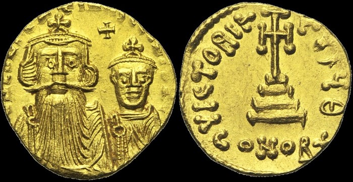 Solidus, 654-659, Constantinople. Off. T. émis sous Constant II