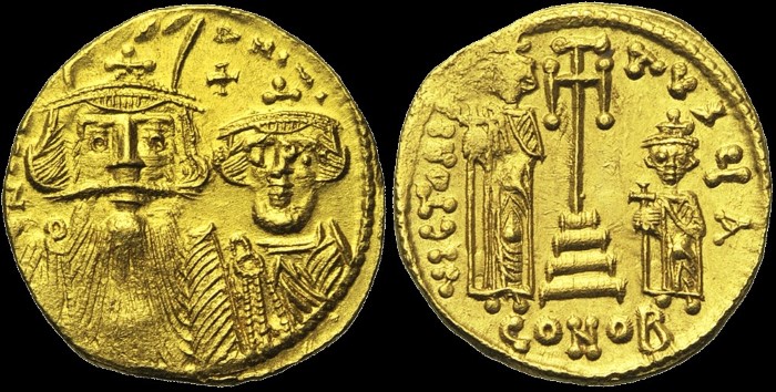 Solidus, 662-667 (?), Constantinople. Off. A. émis sous Constant II