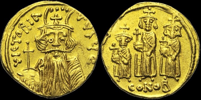 Solidus, 667 (?)-668, Constantinople. Off. ?. émis sous Constant II