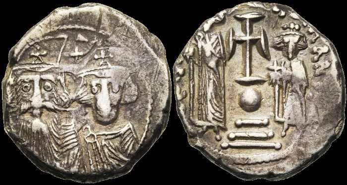 Hexagramme, 659-668, Constantinople. émis sous Constant II