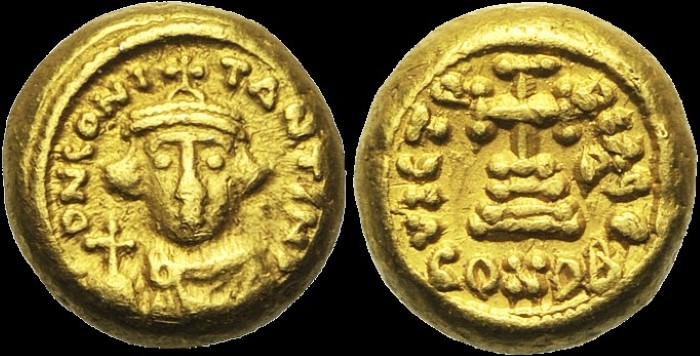 Solidus globulaire, 646-647, Carthage. 5e indiction. émis sous Constant II