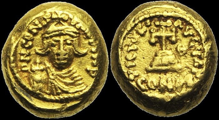 Solidus globulaire, 644-645, Carthage. 3e indiction. émis sous Constant II