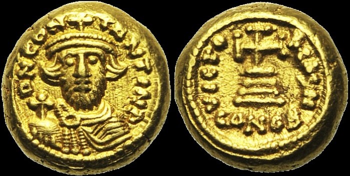 Solidus globulaire, 649-650, Carthage. 8e indiction. émis sous Constant II