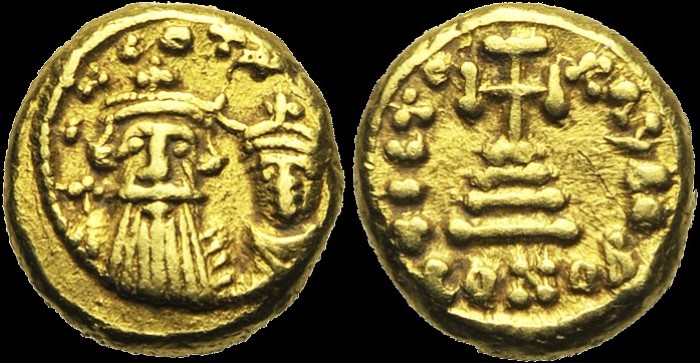 Solidus globulaire, 656-657, Carthage. 15e indiction. émis sous Constant II