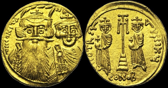 Solidus, 662-668, Syracuse. émis sous Constant II