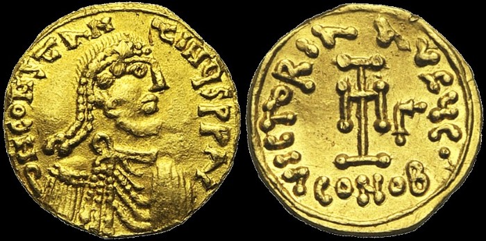 Tremissis, 654-662 (?), Syracuse. émis sous Constant II