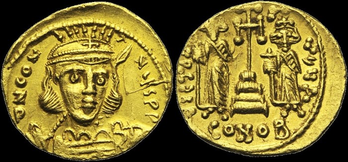 Solidus, 669-674, Constantinople. Off. A. émis sous Constantin IV