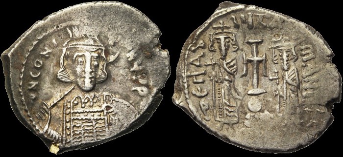 Hexagramme, vers 669-674, Constantinople. émis sous Constantin IV