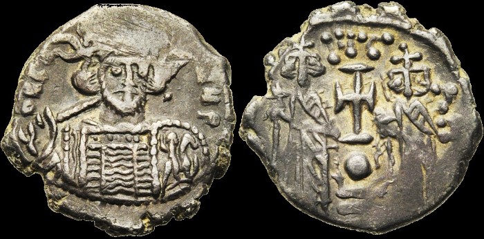 Hexagramme, 674-681, Constantinople. émis sous Constantin IV