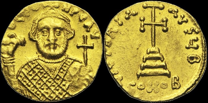 Solidus, Constantinople. Off. B. émis sous Léonce