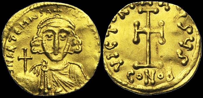Tremissis, Constantinople. émis sous Anastase II Artemius