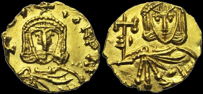 Tremissis, vers 735-741, Syracuse. 3e type. émis sous Léon III l'Isaurien