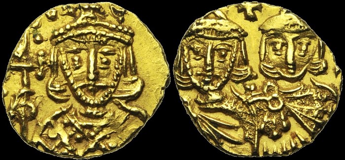 Solidus, 751-775, Syracuse. émis sous Constantin V Copronyme