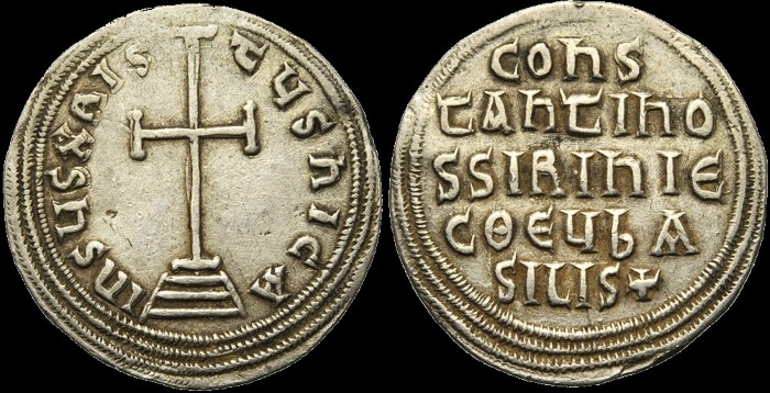 Miliaresion, Constantinople. émis sous Constantin VI et Irène