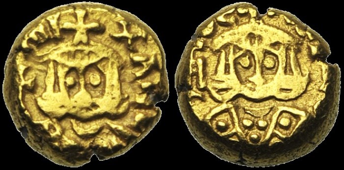 Solidus globulaire, Syracuse. émis sous Michael II d'Amorium et Théophile