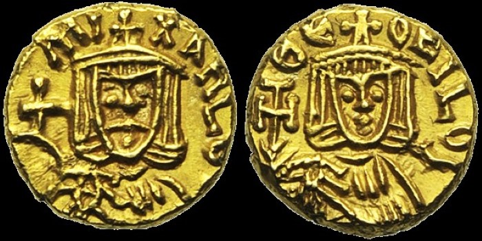 Tremissis, Syracuse. émis sous Michael II d'Amorium et Théophile