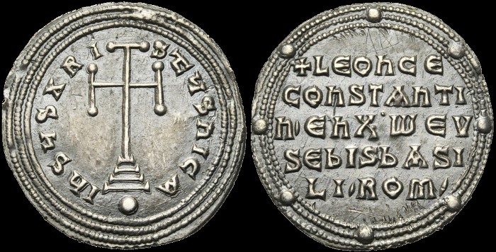 Miliaresion, Constantinople. émis sous Léon VI le Sage et Constantin VII