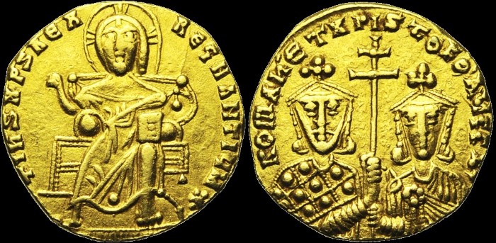 Solidus, Constantinople. émis sous Romain Ier Lécapène et Christophore