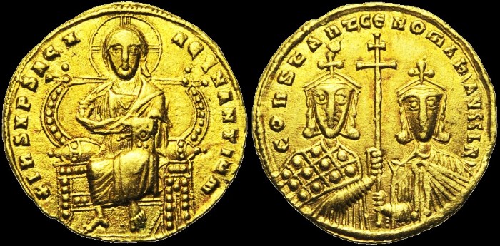 Solidus, Constantinople. émis sous Constantin VII et Romain II