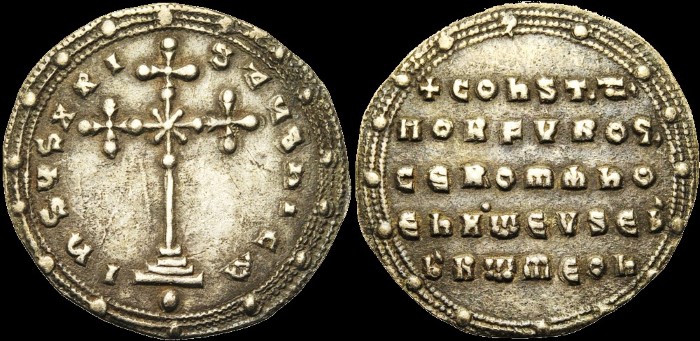 Miliaresion, Constantinople. émis sous Constantin VII et Romain II