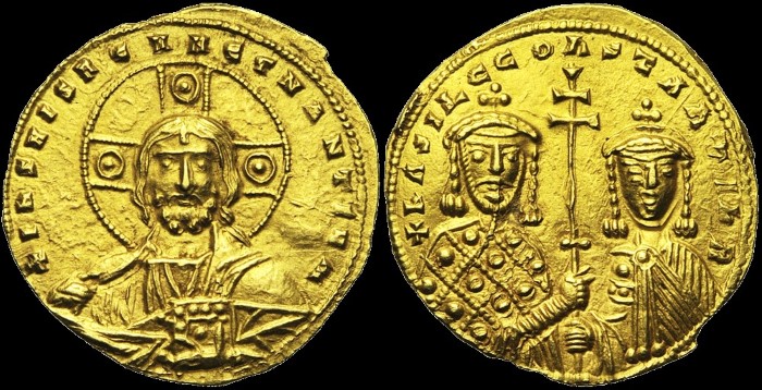 Histamenon, 977-989 (?), Constantinople. émis sous Basile II le Bulgarochtone avec Constantin VIII