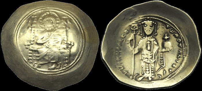 Histamenon d'électrum, Constantinople. émis sous Nicéphore III Botaniates