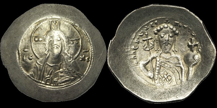 EL histamenon pré-réforme d'Alexis I Comnène au Christ émis à Constantinople